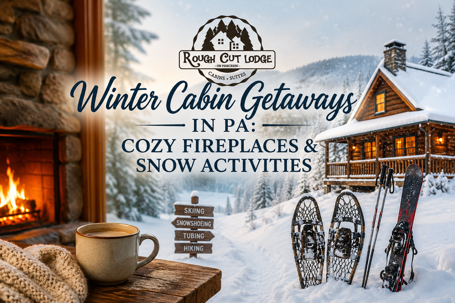 Winter Cabin Getaways in PA: Cozy Fireplaces & Snow Activities